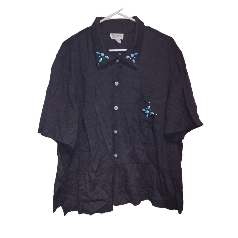 K Woman Women's Button Up Size 22W